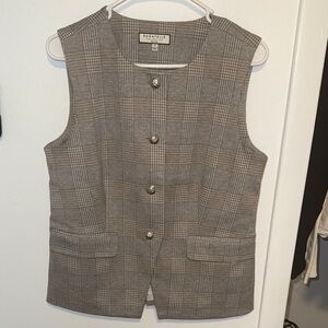 Bagatelle Checkered Gray Vest